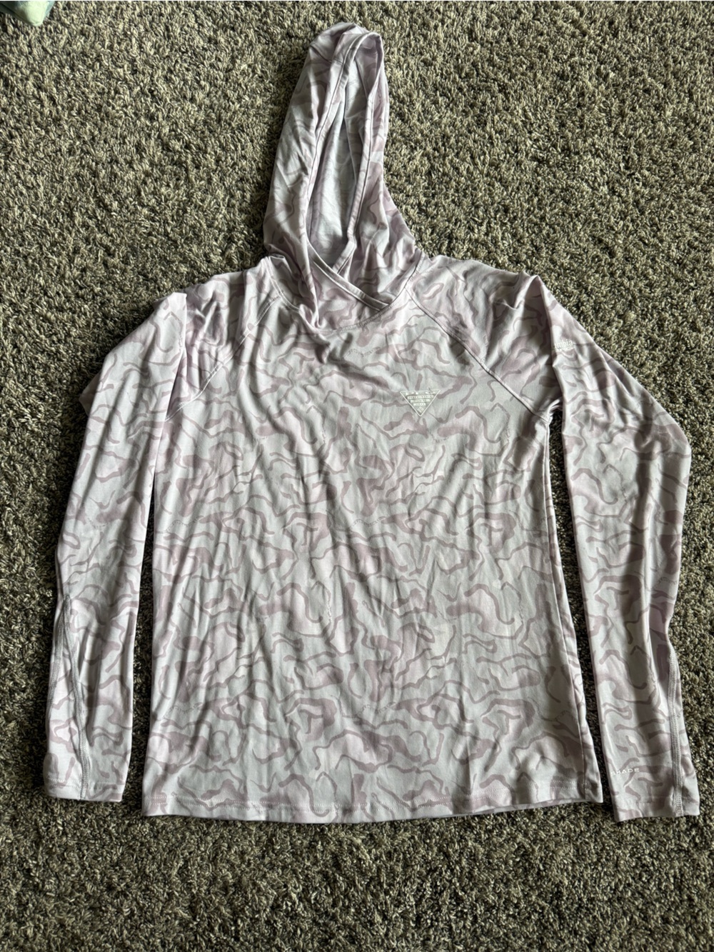 Light Pink Camo Columbia Sun shirt Long-Sleeve Women's Medium